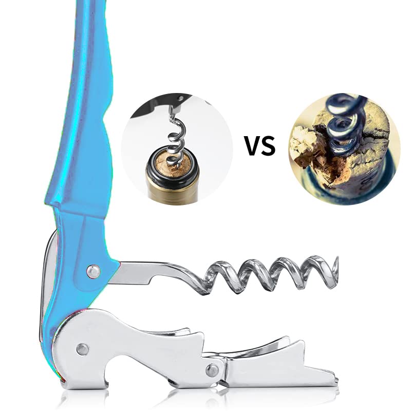 Kit-Home Professional Waiter Corkscrew Wine Openers Set, Heavy Duty Stainless Steel Hinges Wine Key for Restaurant Waiters, Sommelier, Bartenders - Image 4